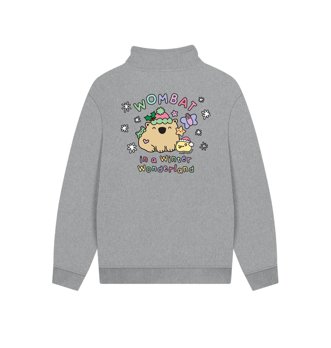 Wombat in a Winter Wonderland - Quarter-zip Sweatshirt - 100