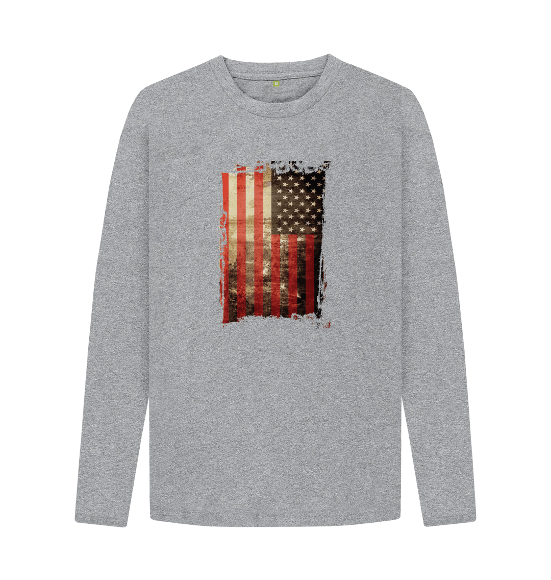 Distressed american outlet flag t shirt