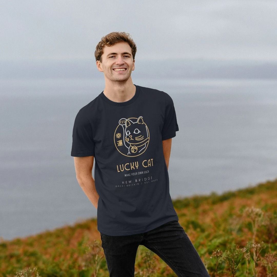 Men's - Lucky Cat T-shirt - New Bridge Clothing