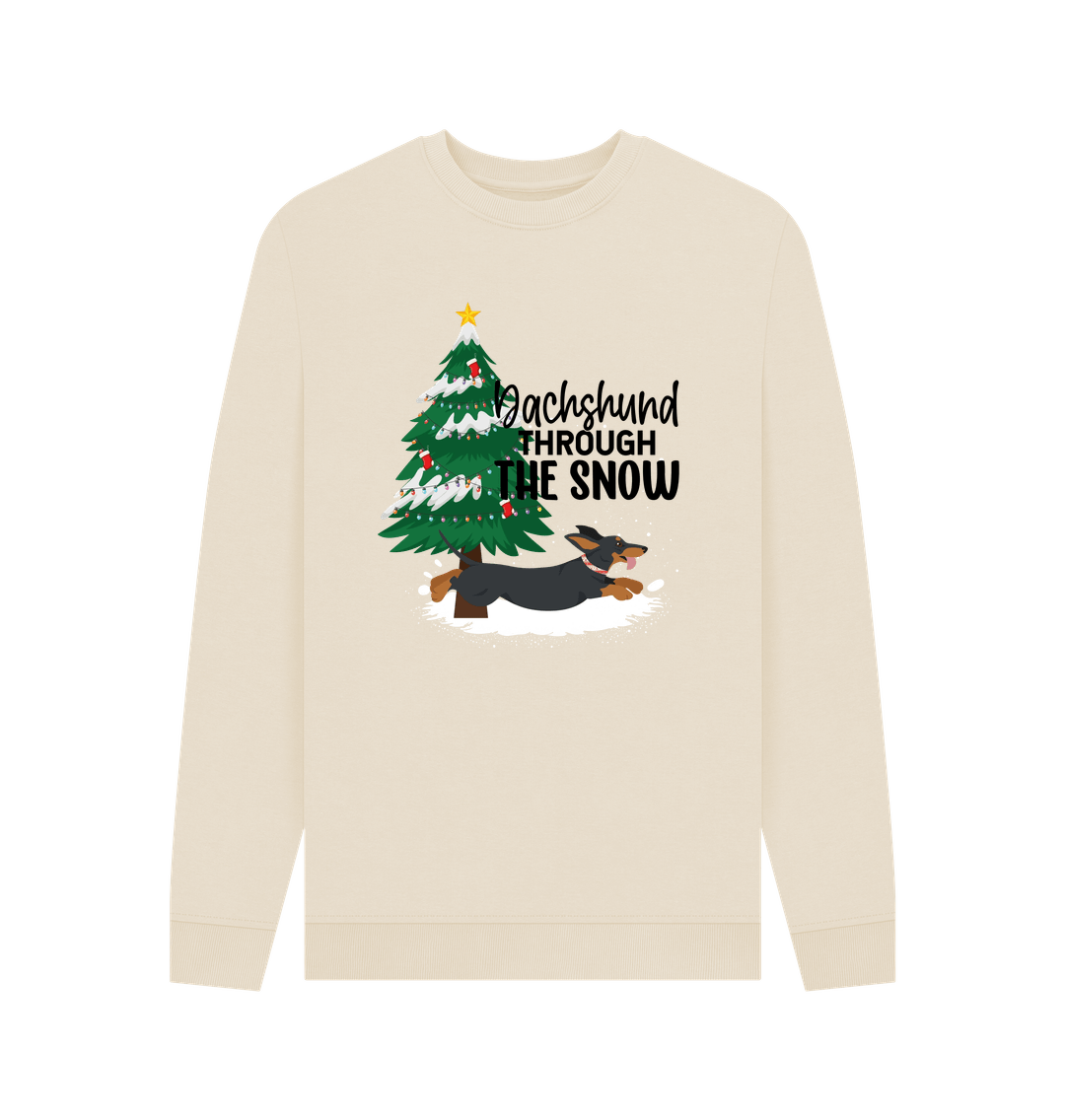 Dachshund through the snow christmas jumper hotsell