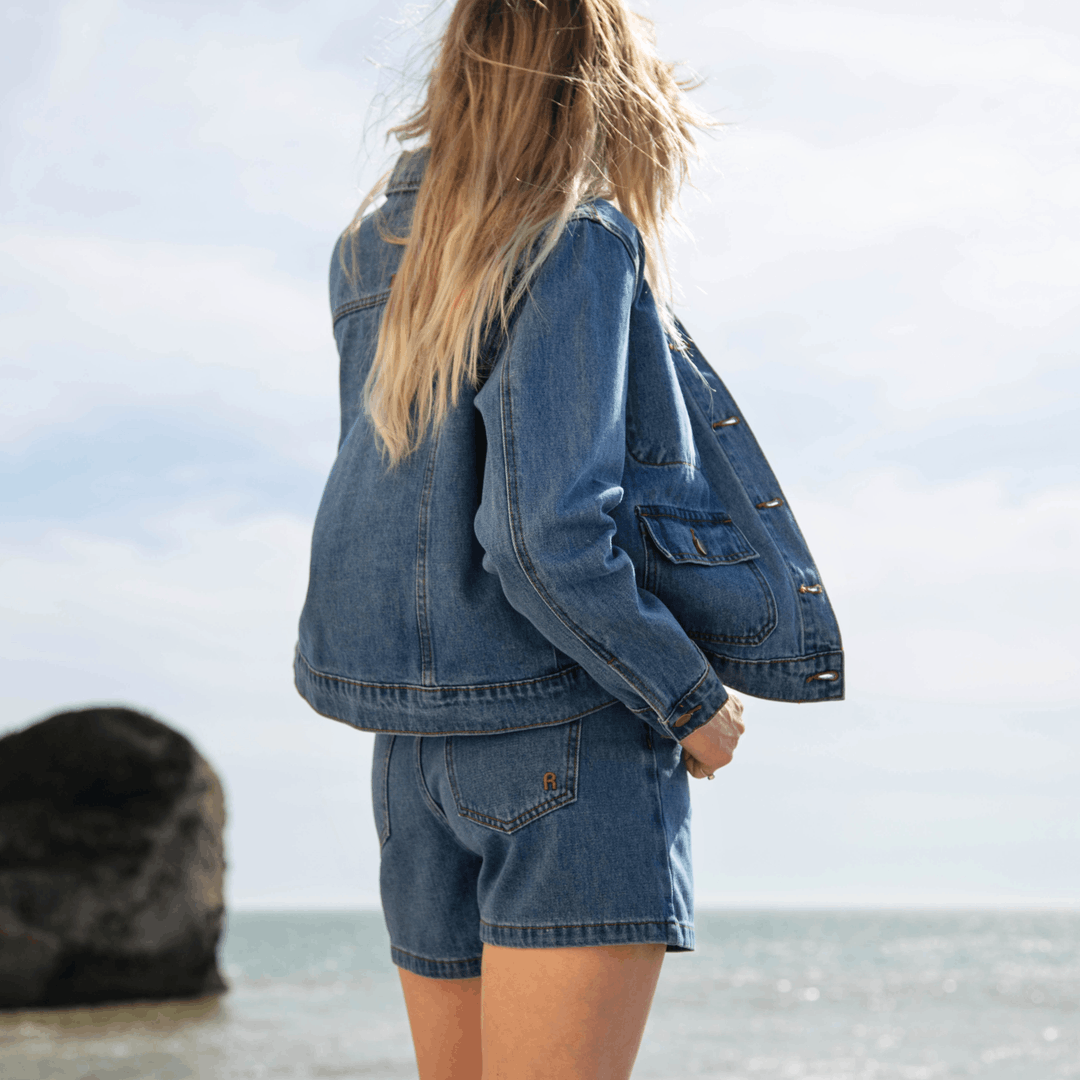 Shorts Jean And Jacket Set Denim Jackets Stylish Denim Shorts