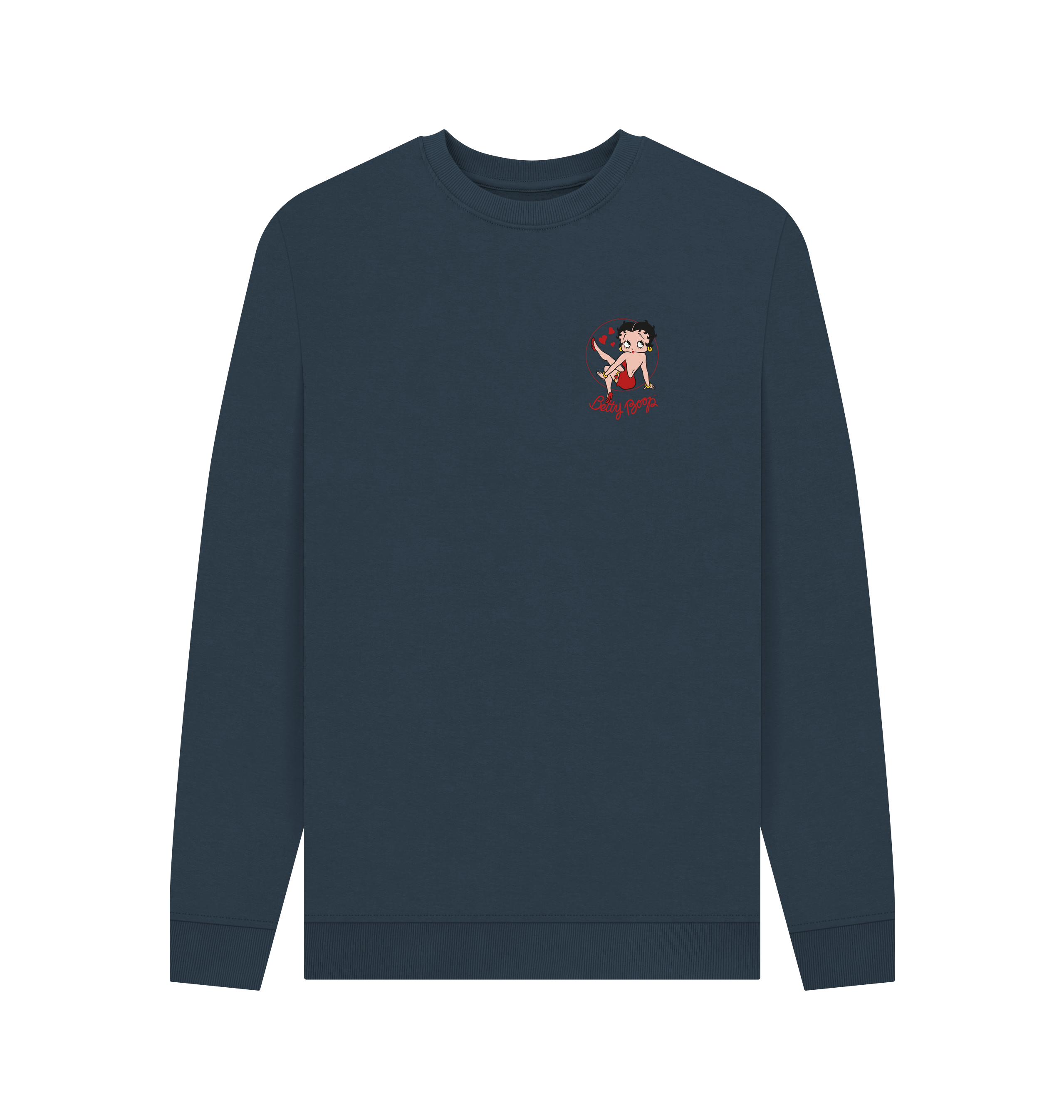 PREMIUM OFFICIAL Betty Boop 'Strike A Pose' Navy Sweatshirt - Picture 2 of 3