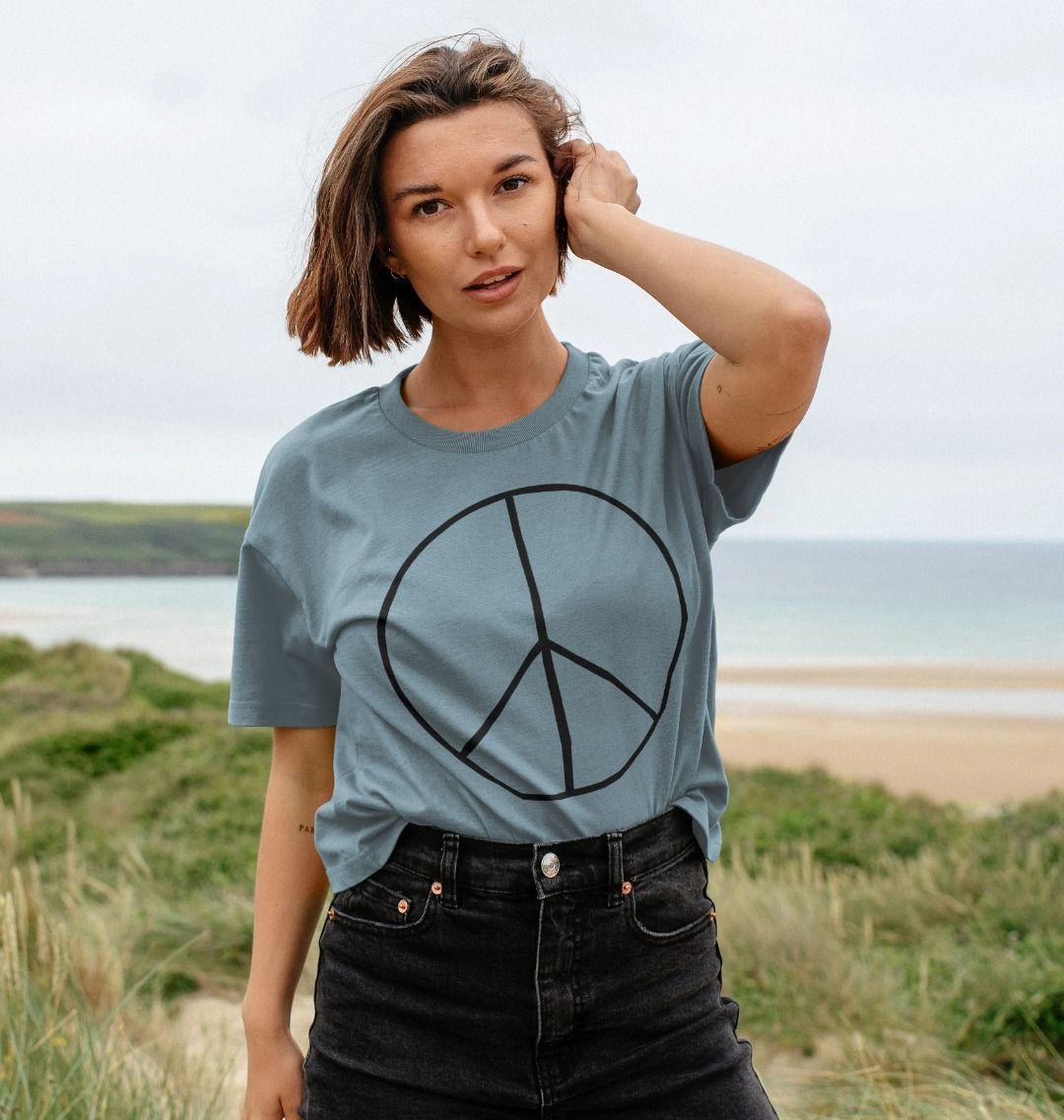 Peace sign outlet t shirt women's