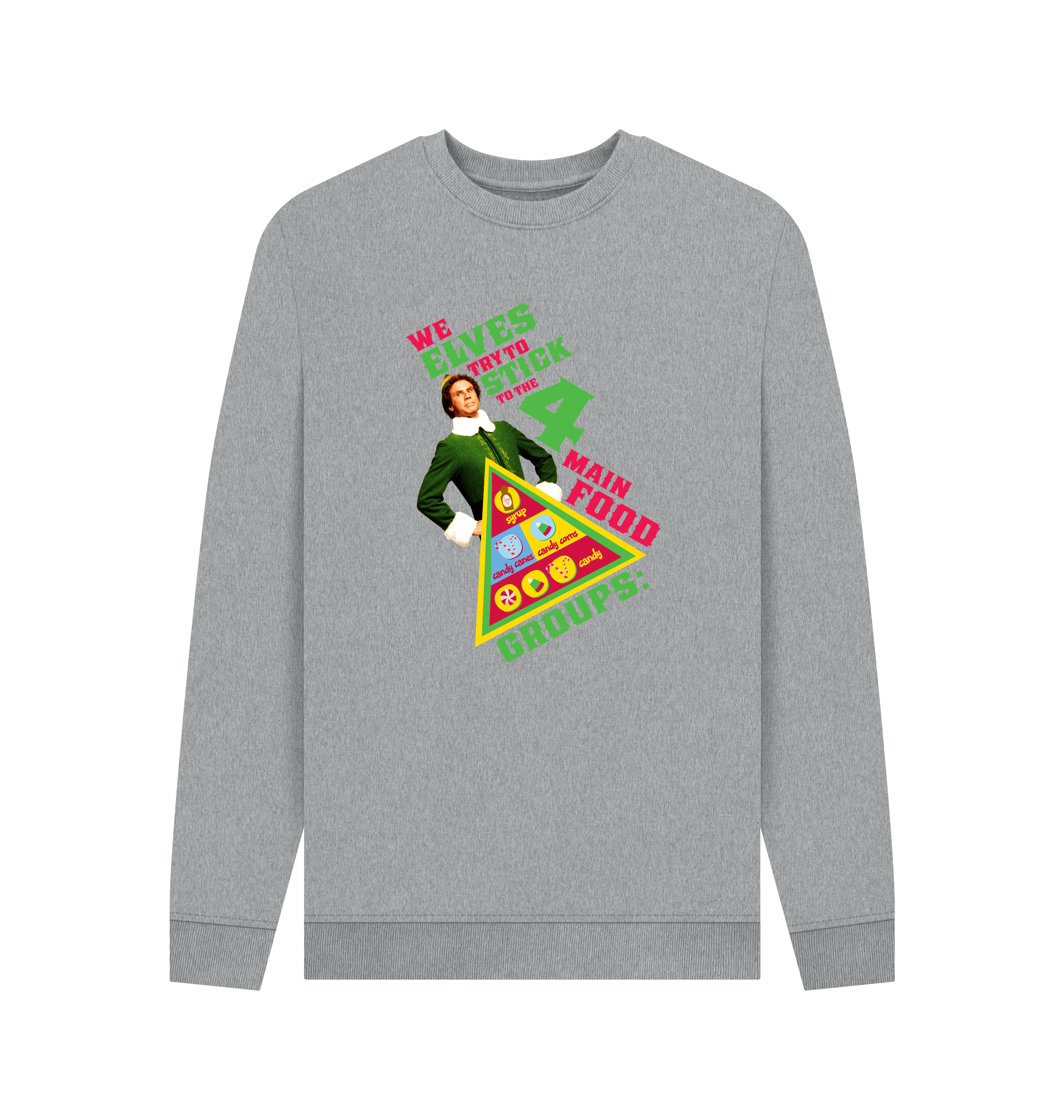 PREMIUM OFFICIAL Elf Food Groups Unisex Sweatshirt - Picture 2 of 3