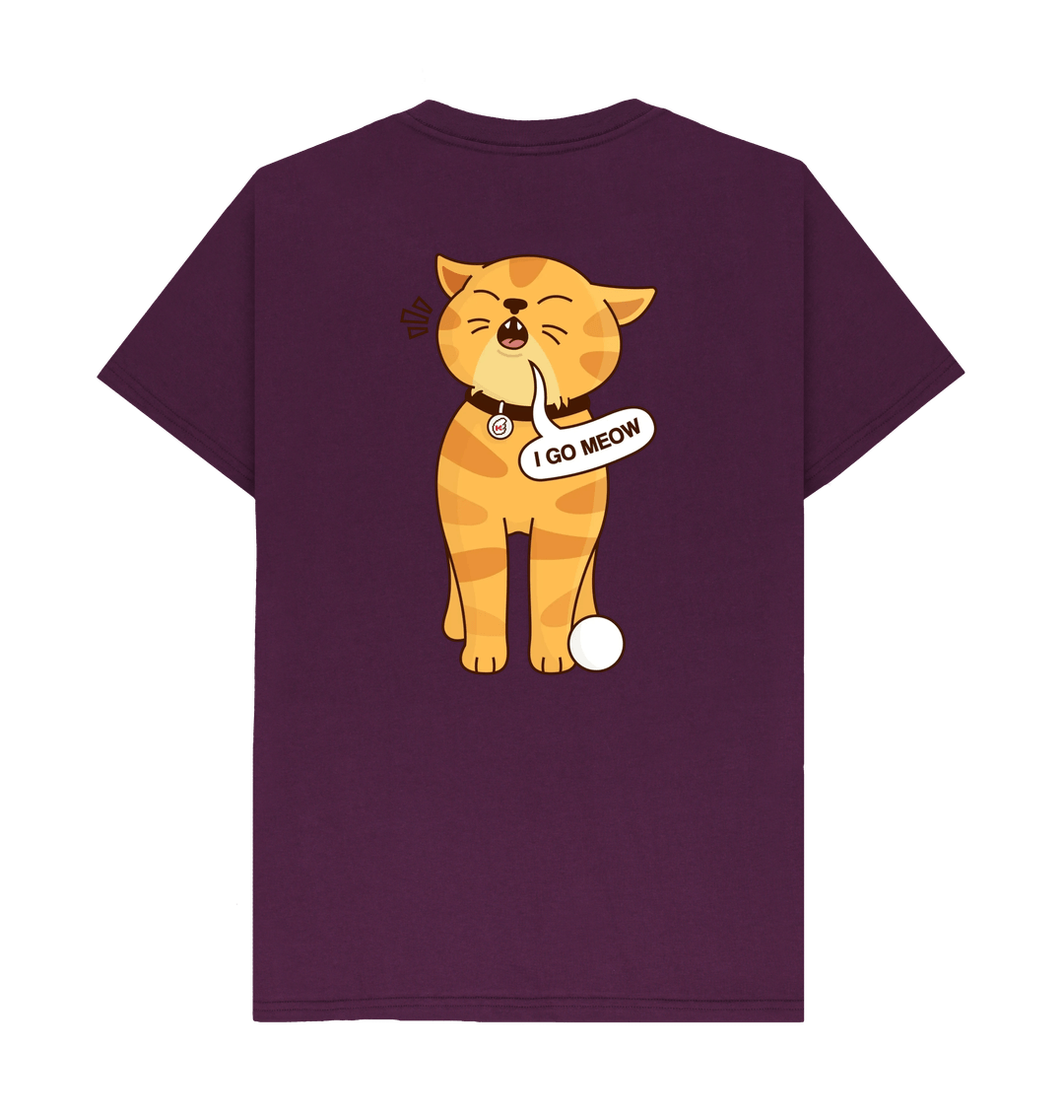 ★AWESOMEUS★ WALING CAT PIGMENT TSHIRT 4COLOR I Go Meow' Cala The Cat T-shirt