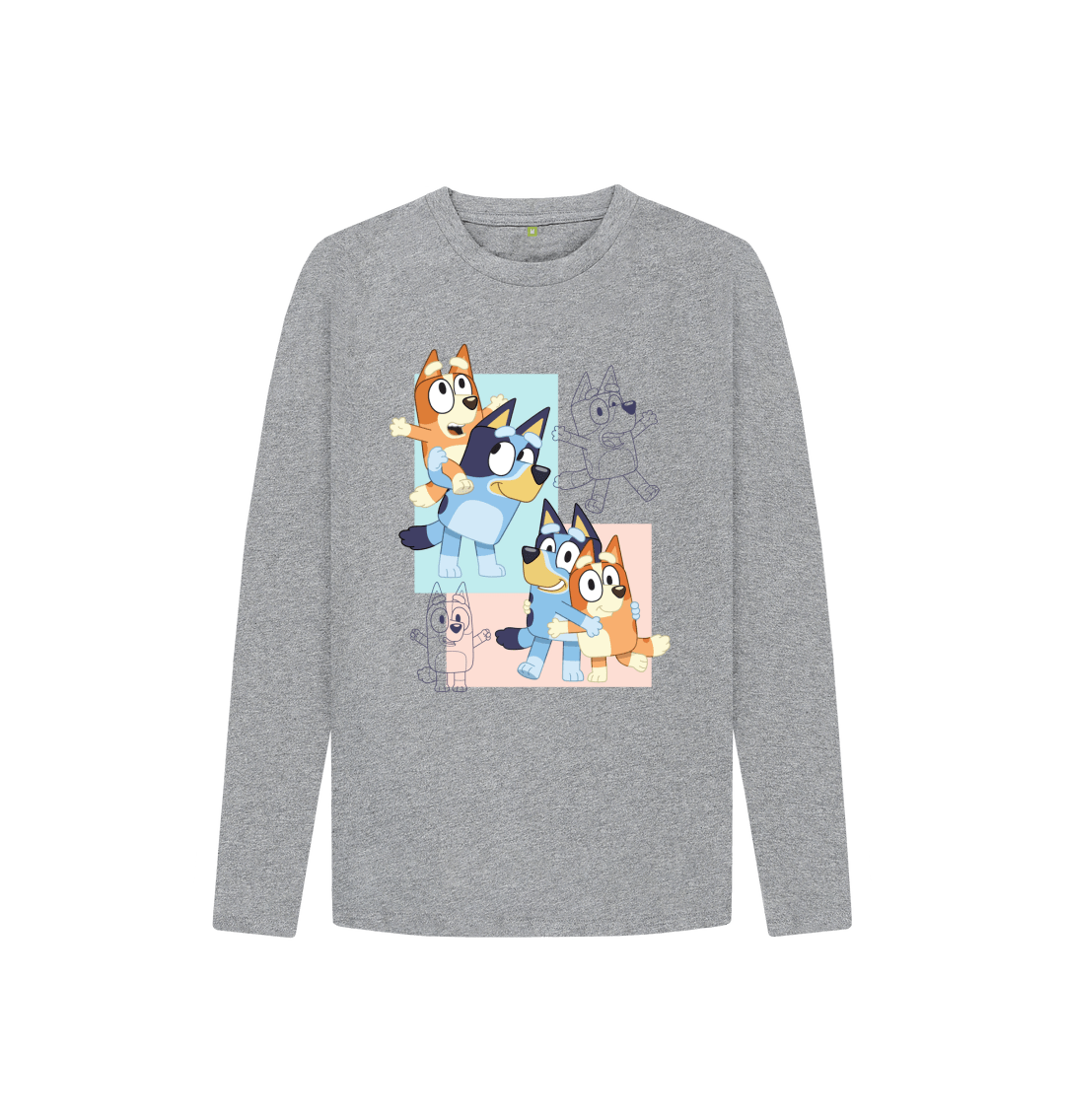 Kids Cream Bluey & Bingo Print Long Sleeve T-Shirt (18mths-6yrs