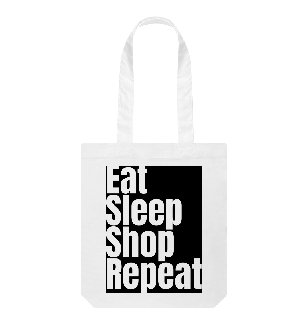 Eat Sleep Shop Repeat Tote Bag