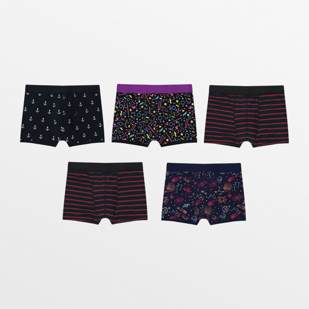 Men's Printed Boxer Shorts - 5 Pack