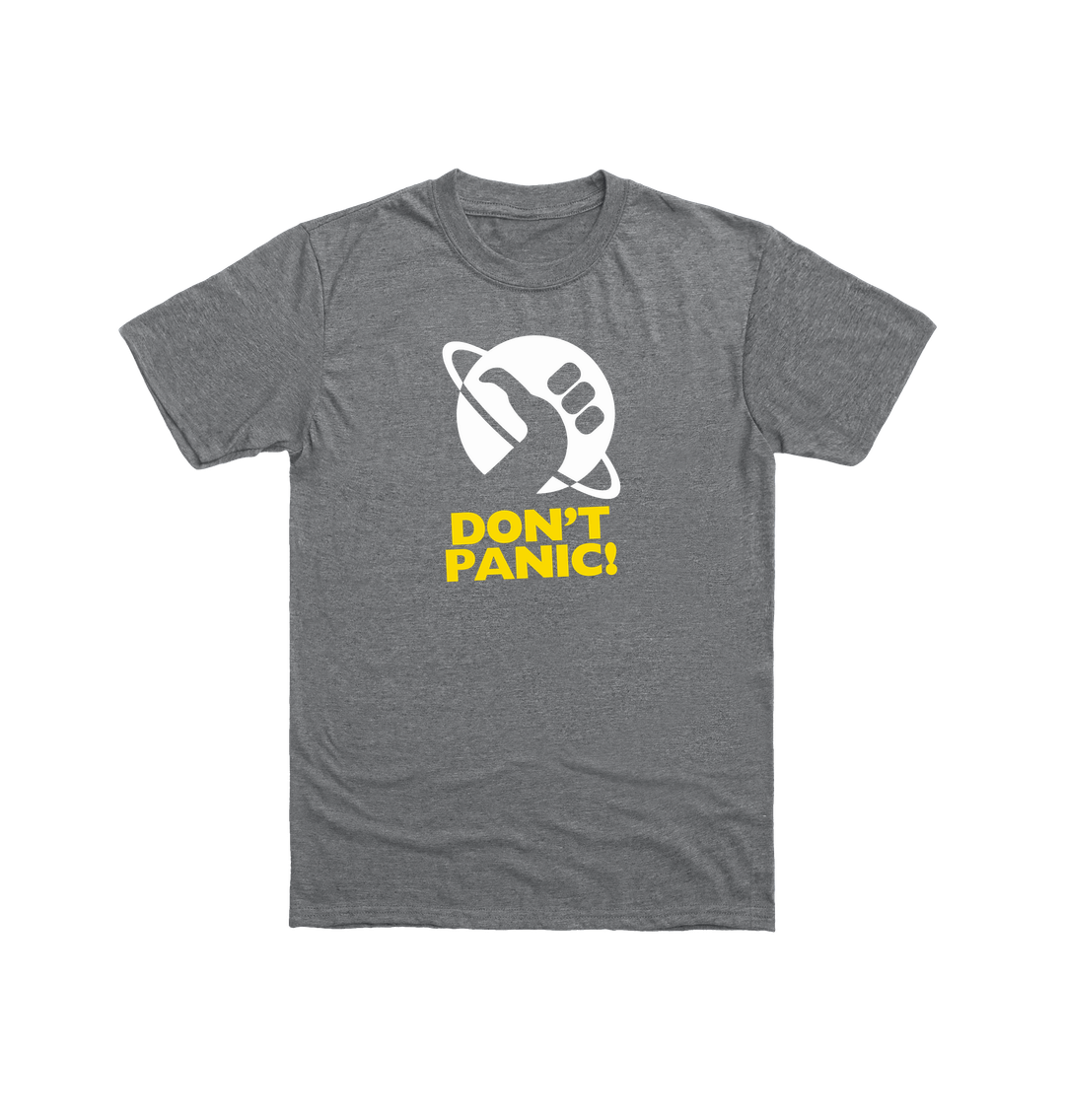 Inspired By The Hitchhiker's Guide To The Galaxy Don't Panic T Shirt - Picture 4 of 6
