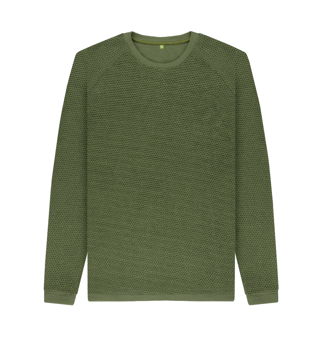 mens green knitted jumper