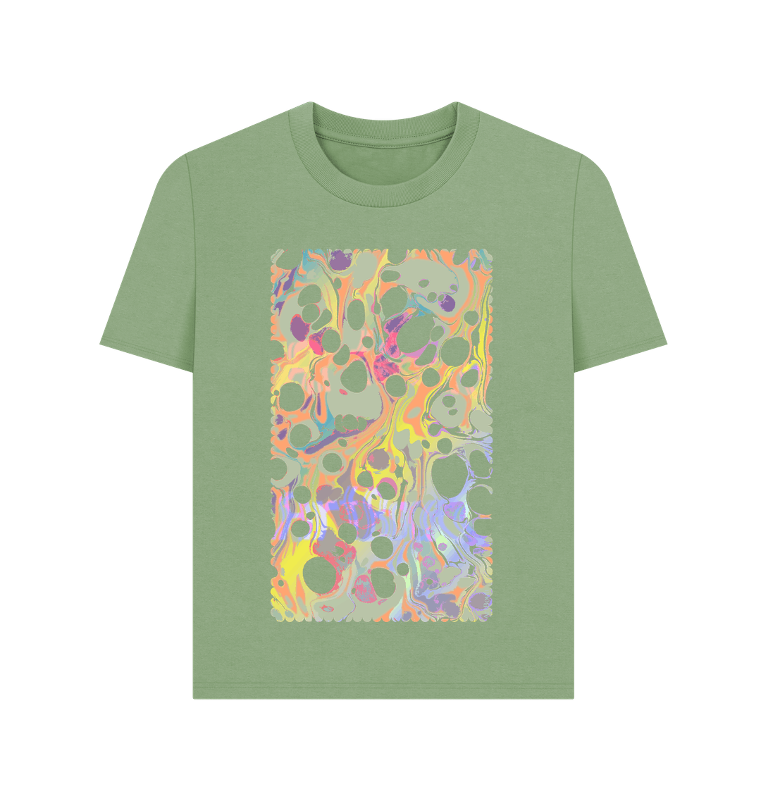 Marble Graphic Womens Organic Cotton T-Shirt