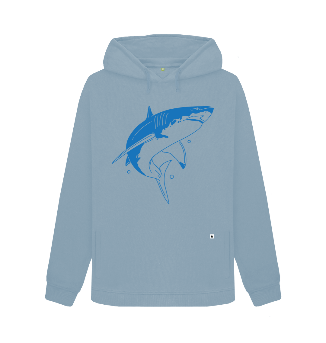 White best sale shark hoodie