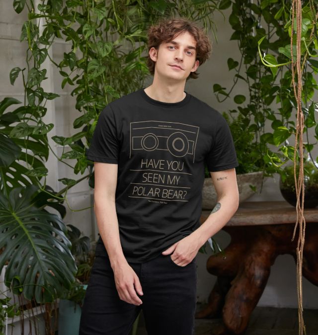 Polar Bear Cassette Gold Print T-Shirt 