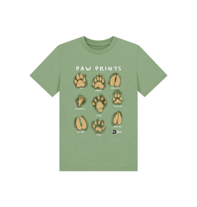 Badger Tee Animal Lovers Paw Print Tracks T Shirt