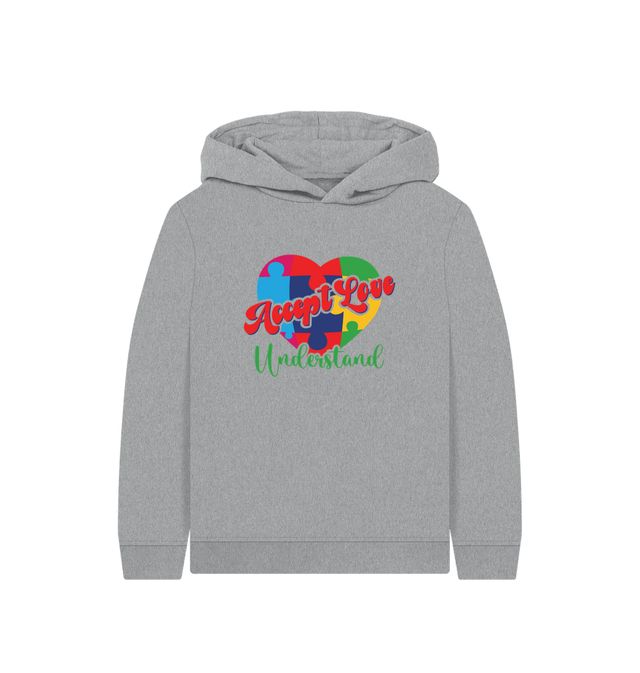 Accept Love & Understand Autism Awareness Kids Hoodie