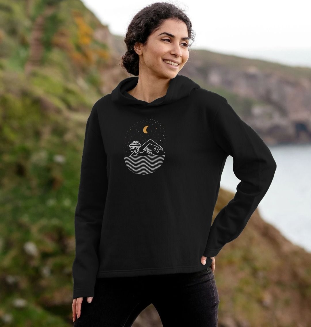 Wild Swimming Relax Fit Hoodie