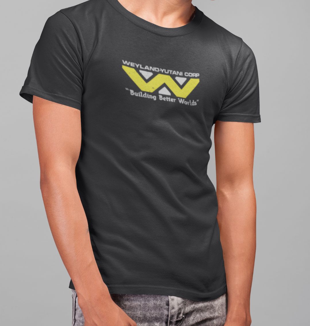 Men's Alien inspired 'Weyland-Yutani Corp' distressed logo Tee