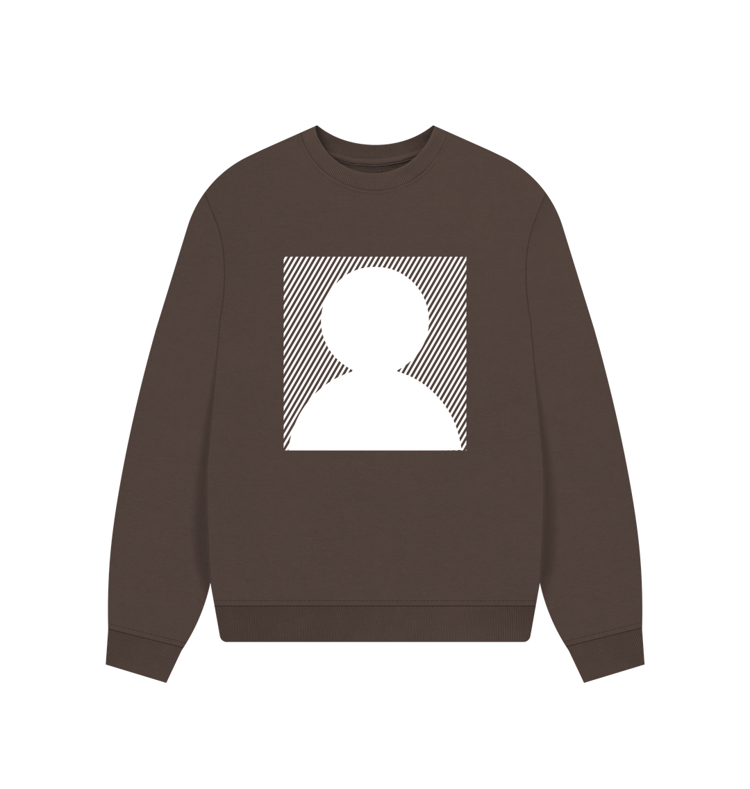 White design on a black T-shirt: Sometimes when someone hasnt uploaded a photo for their avatar you see a simple outline of a persons head and shoulders instead