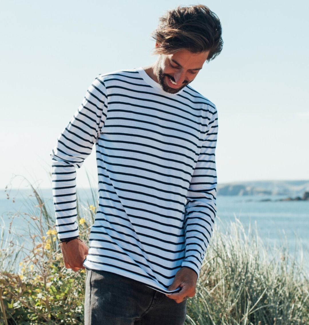 Men's Striped Long Sleeve Top