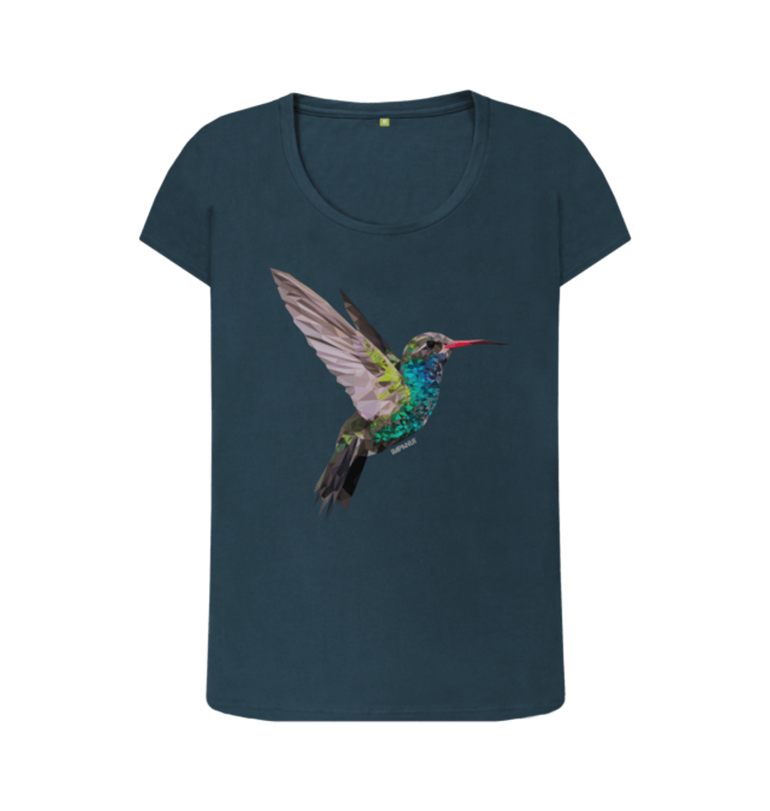 Hummingbird Scoop Neck T Shirt Rapanui Clothing