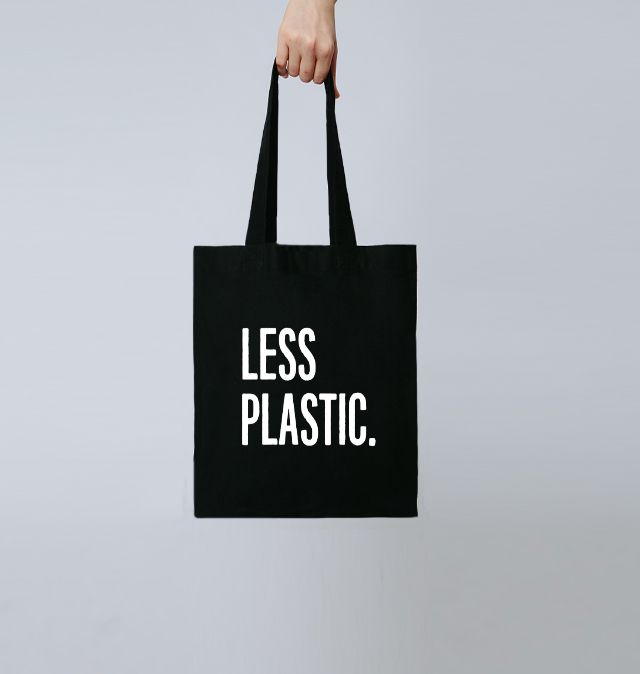 Black plastic tote clearance bag