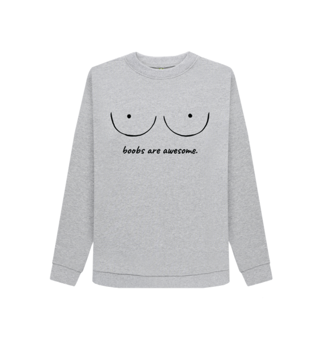 Boobs Are Awesome Jumper (Black Text)