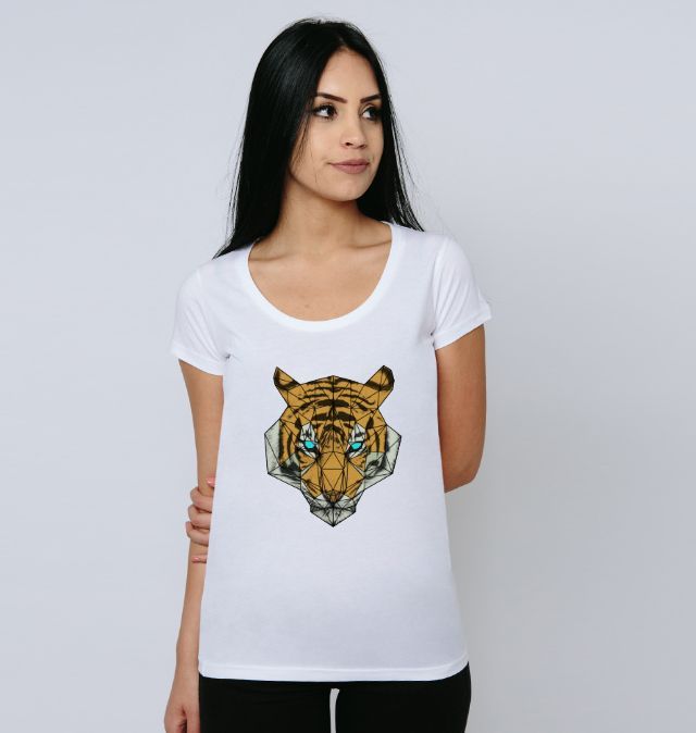 Women's Geometric Tiger T-Shirt 