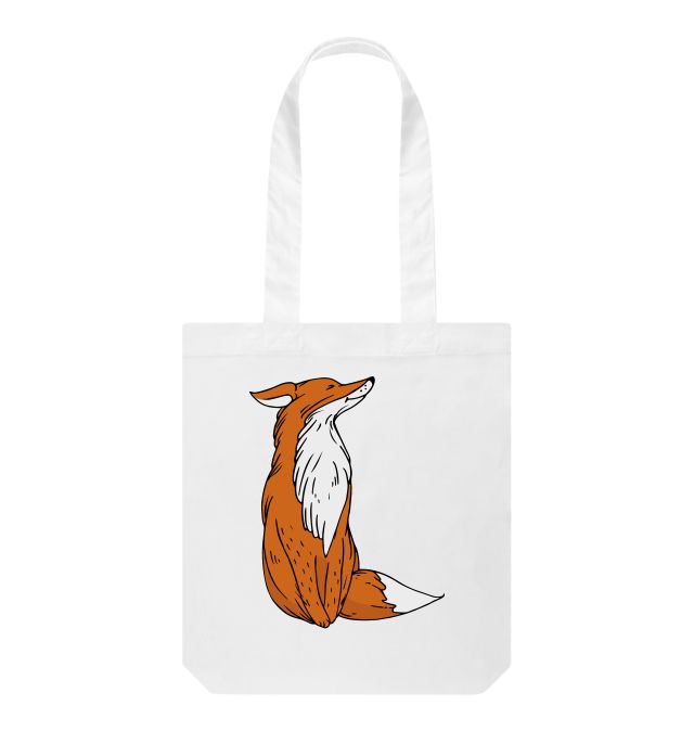 tote backpack resting fox