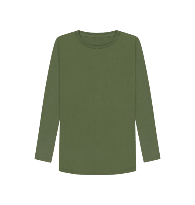 green shirt womens long sleeve