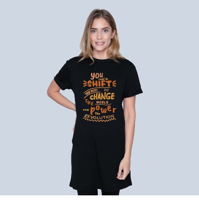 girl power t shirt dress