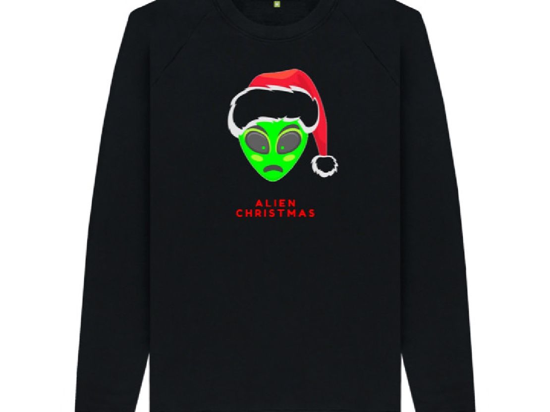 alien christmas jumper