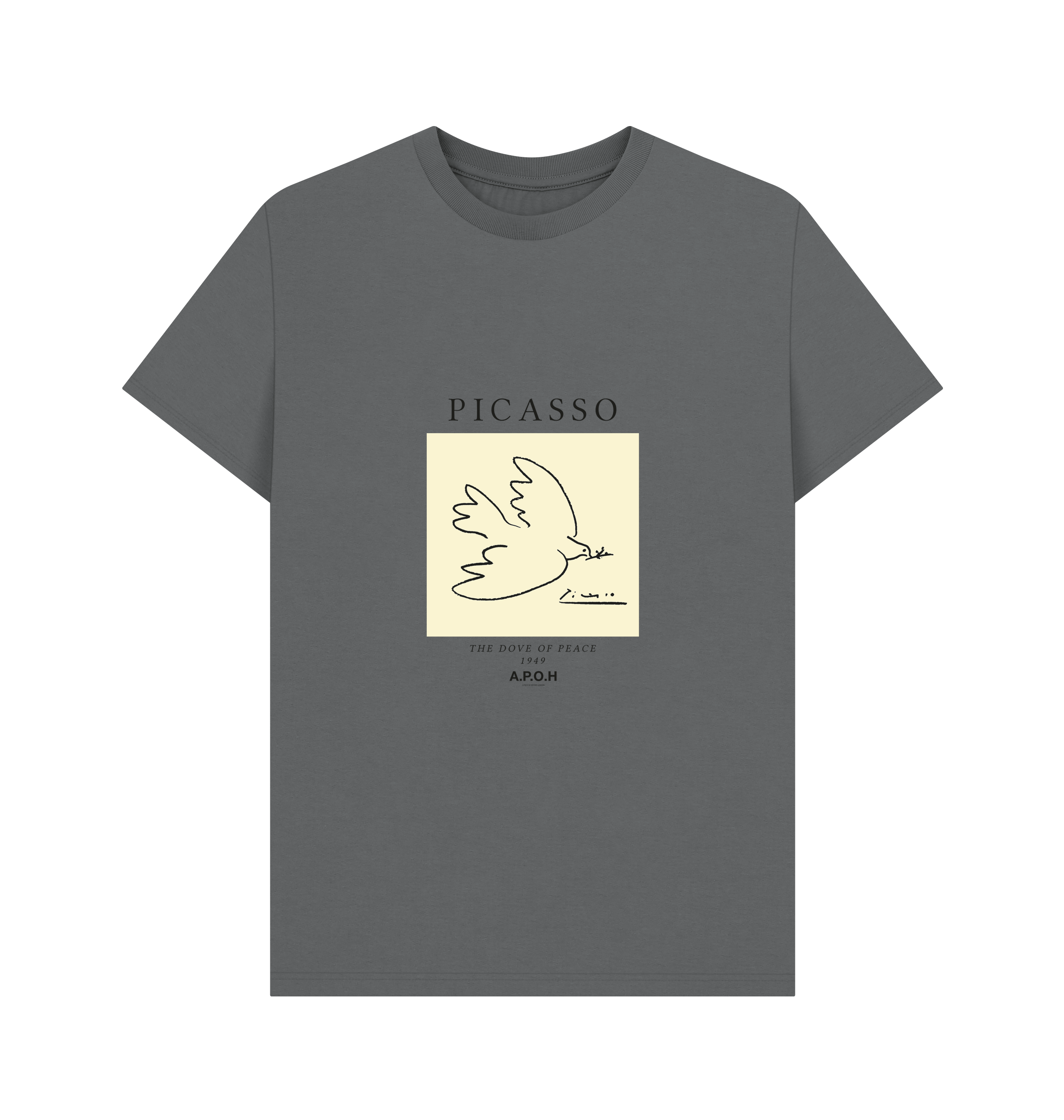 PREMIUM OFFICIAL Picasso Dove Charcoal T-Shirt - Picture 2 of 3