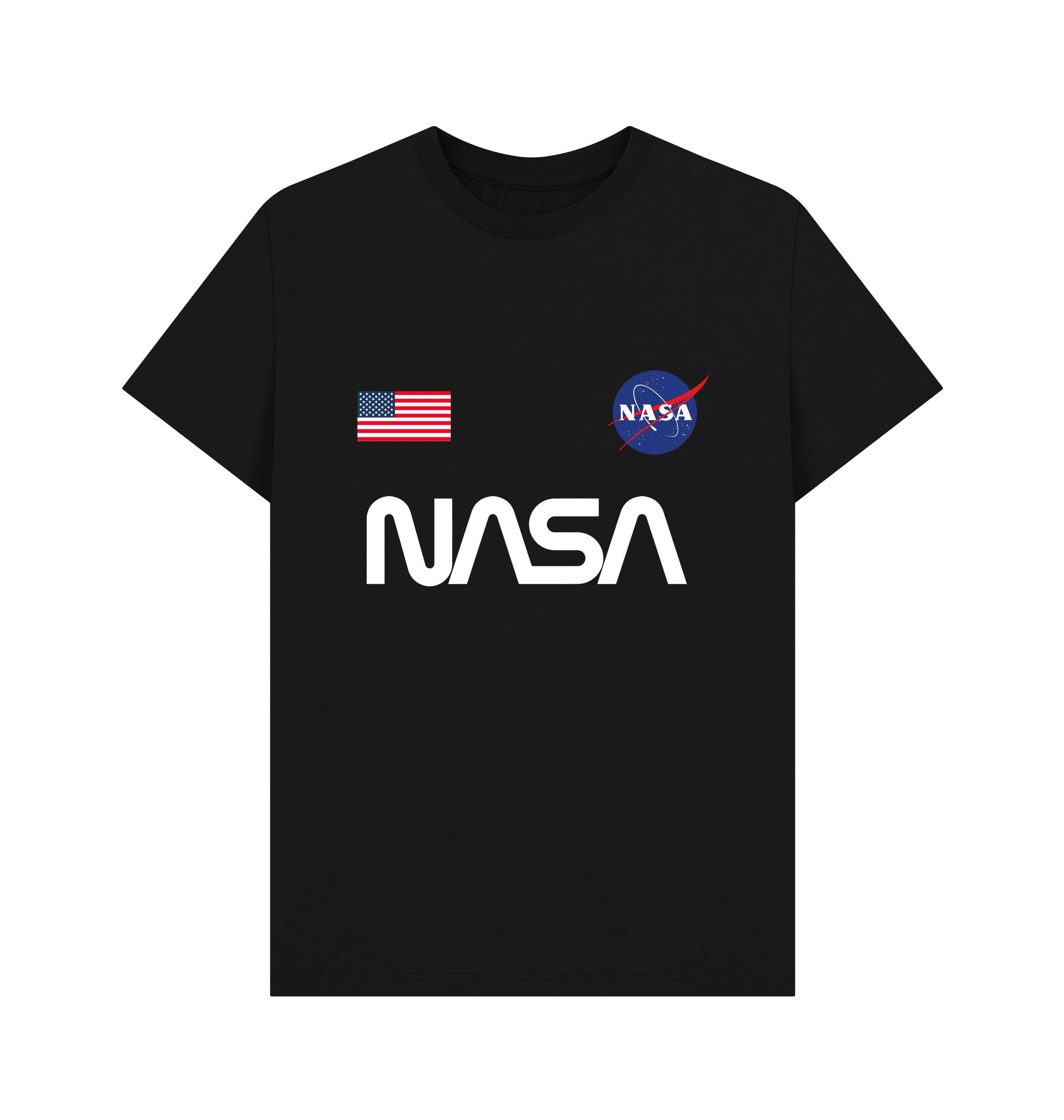 PREMIUM OFFICIAL NASA Badges Unisex T-Shirt - Picture 2 of 3