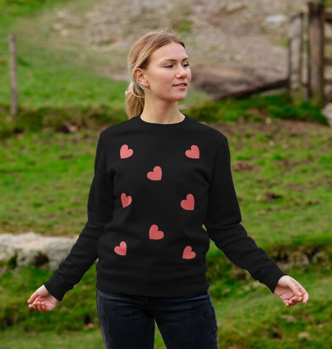 Heart Print Womens Sweatshirt