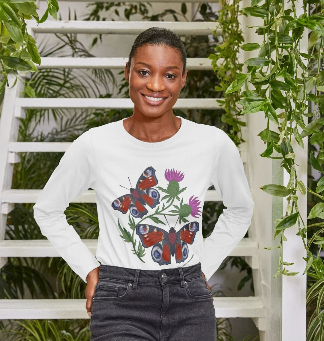 Peacock Butterflies Long Sleeve Top