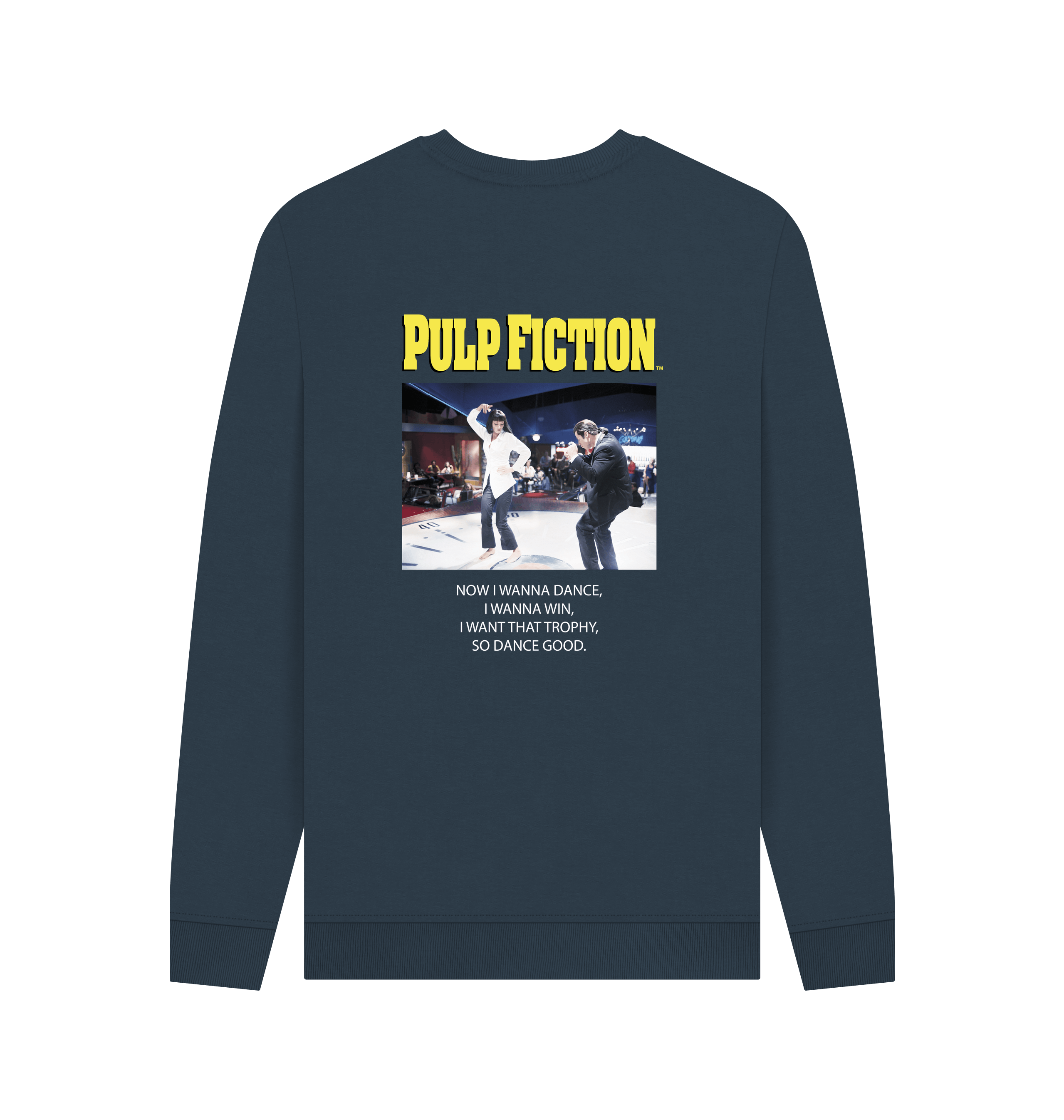 PREMIUM OFFICIAL Pulp Fiction Dance Good Navy Unisex Sweatshirt - Picture 4 of 4