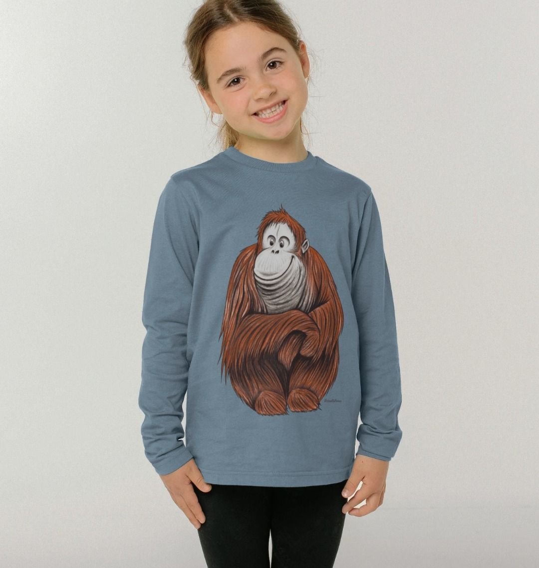 Orangutan Kids Long Sleeve T Shirt