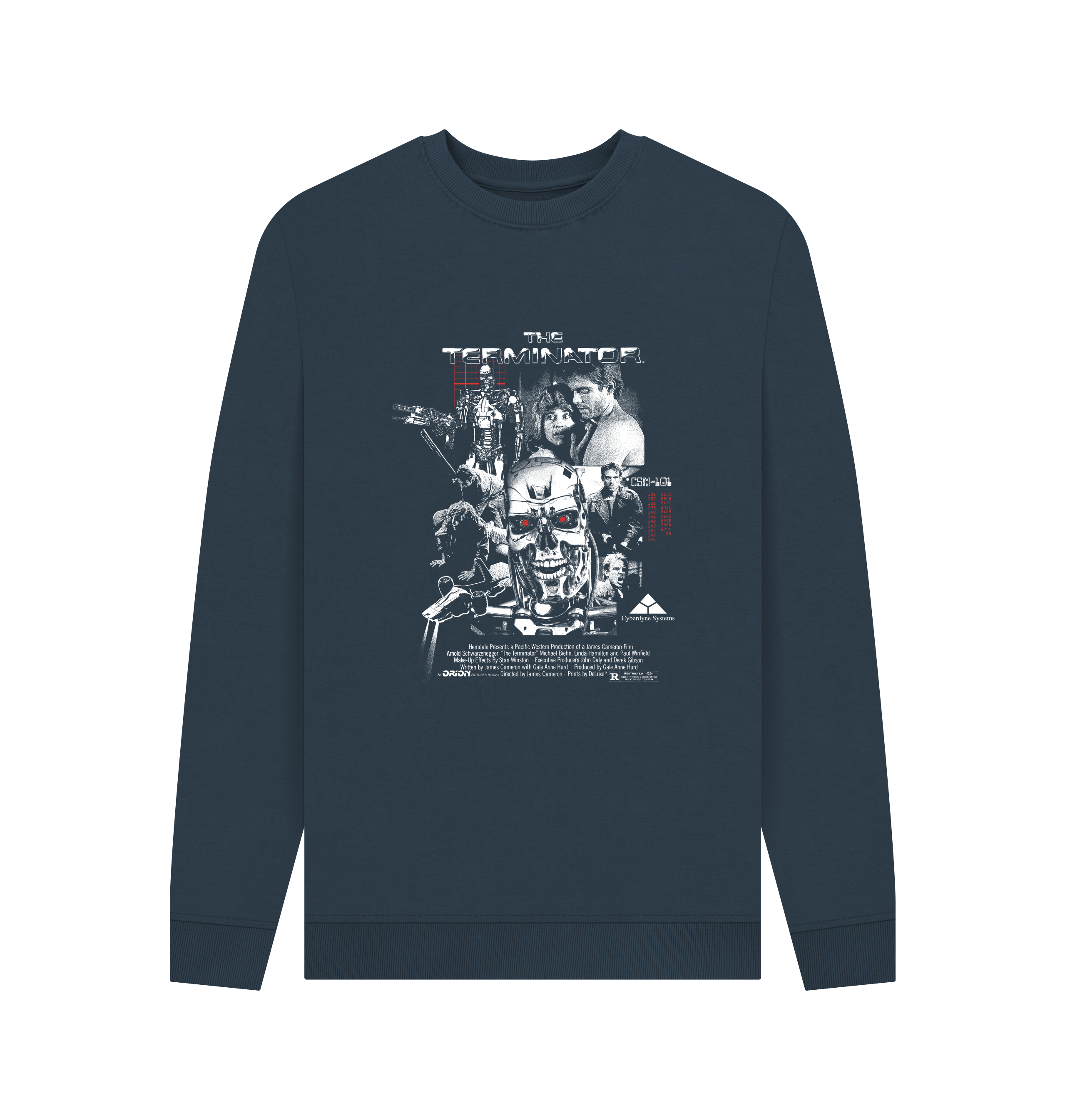 PREMIUM OFFICIAL The Terminator Official Movie Poster Graphic Navy Sweatshirt - Picture 2 of 3