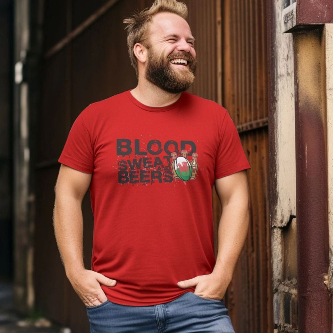 Blood Sweat Beers Shirt Wales Flag Rugby Six Nations Blood Sweat Beers Shirt Wales Flag Rugby Six Nations