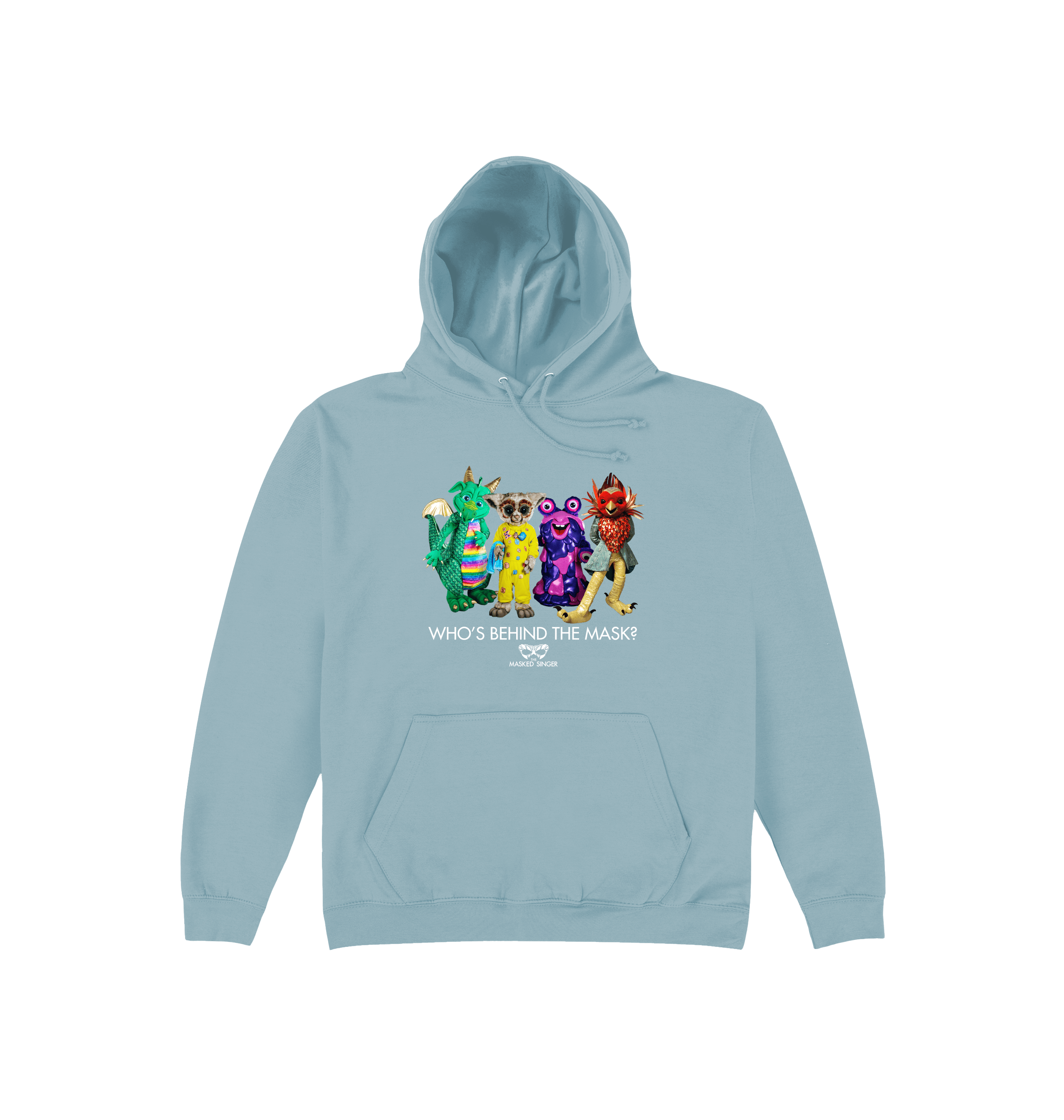 Who's Behind The Mask Lineup 1 Light Blue Hoodie