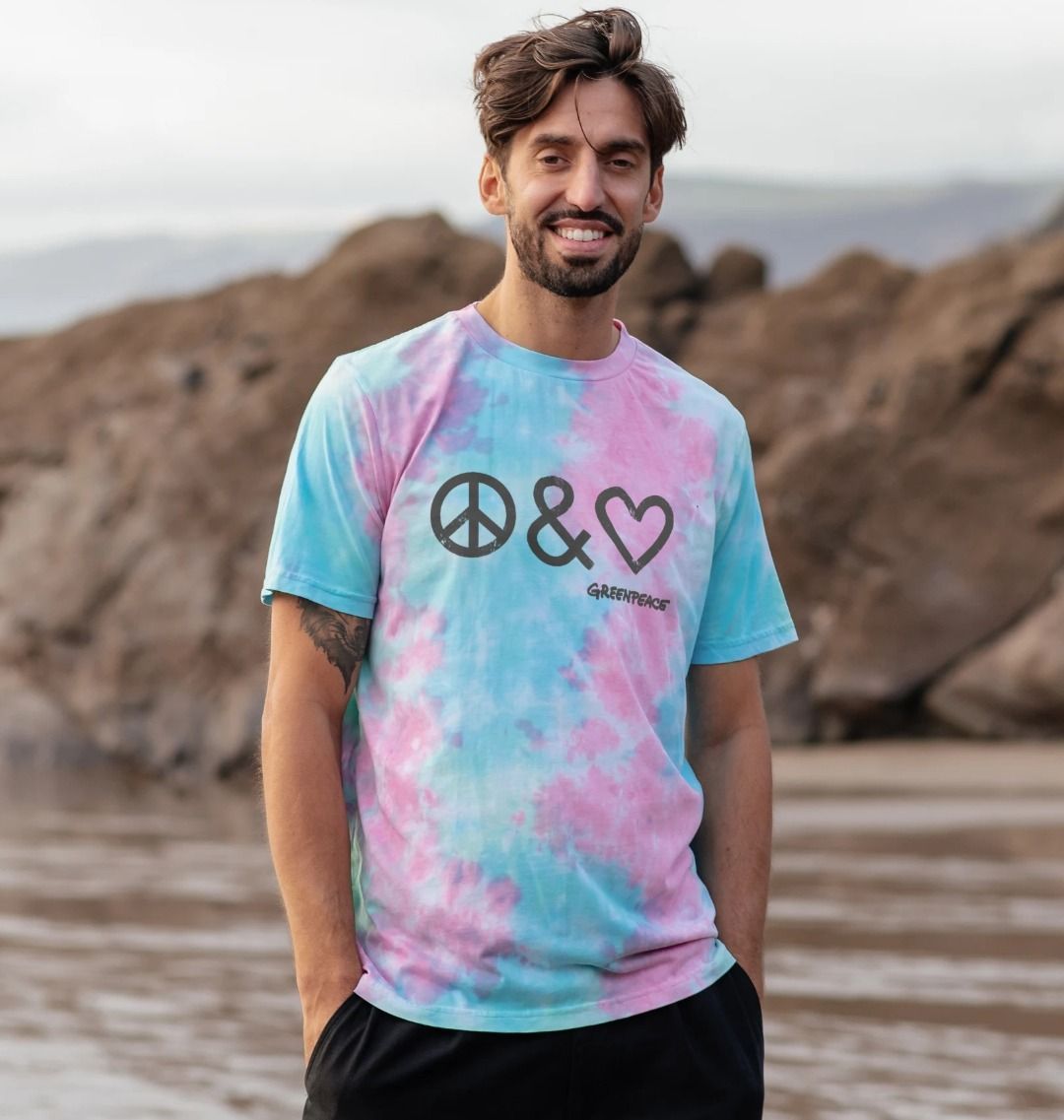 Blive opmærksom markør elleve Peace and Love T-shirt | Greenpeace UK Official Store