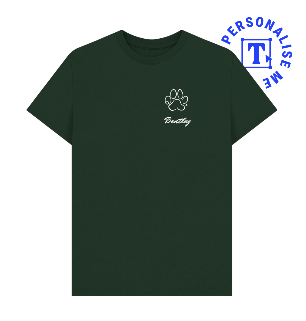 thumbnail image 2 of Personalised Dog T-Shirt For Small Breeds – Custom Name Tee, Soft Polyester, Unisex White 2 of 3