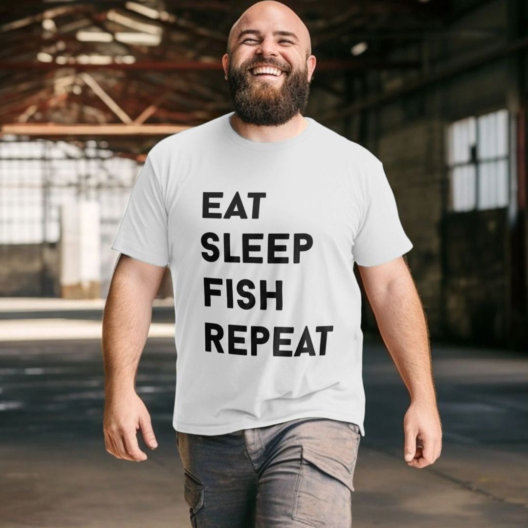 Fish Fishing Funny Men Eat Sleep Fish Repeat Tee Shirt Gift Fish Fishing Funny Men Eat Sleep Fish Repeat Tee Shirt Gift