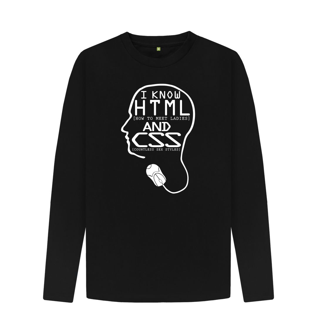 [ NERDY ]★24FW★韓国人気★REVERSE LINE SWEATSHIRT Nerdy Jumper I Know HTML And CSS Pickup Line
