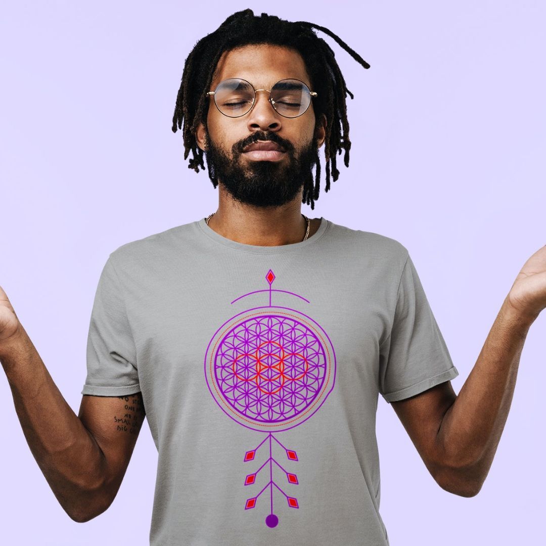 Last one! T-shirt - psychedelic - flower of life - sacred geometry - t –  Leafy Creations