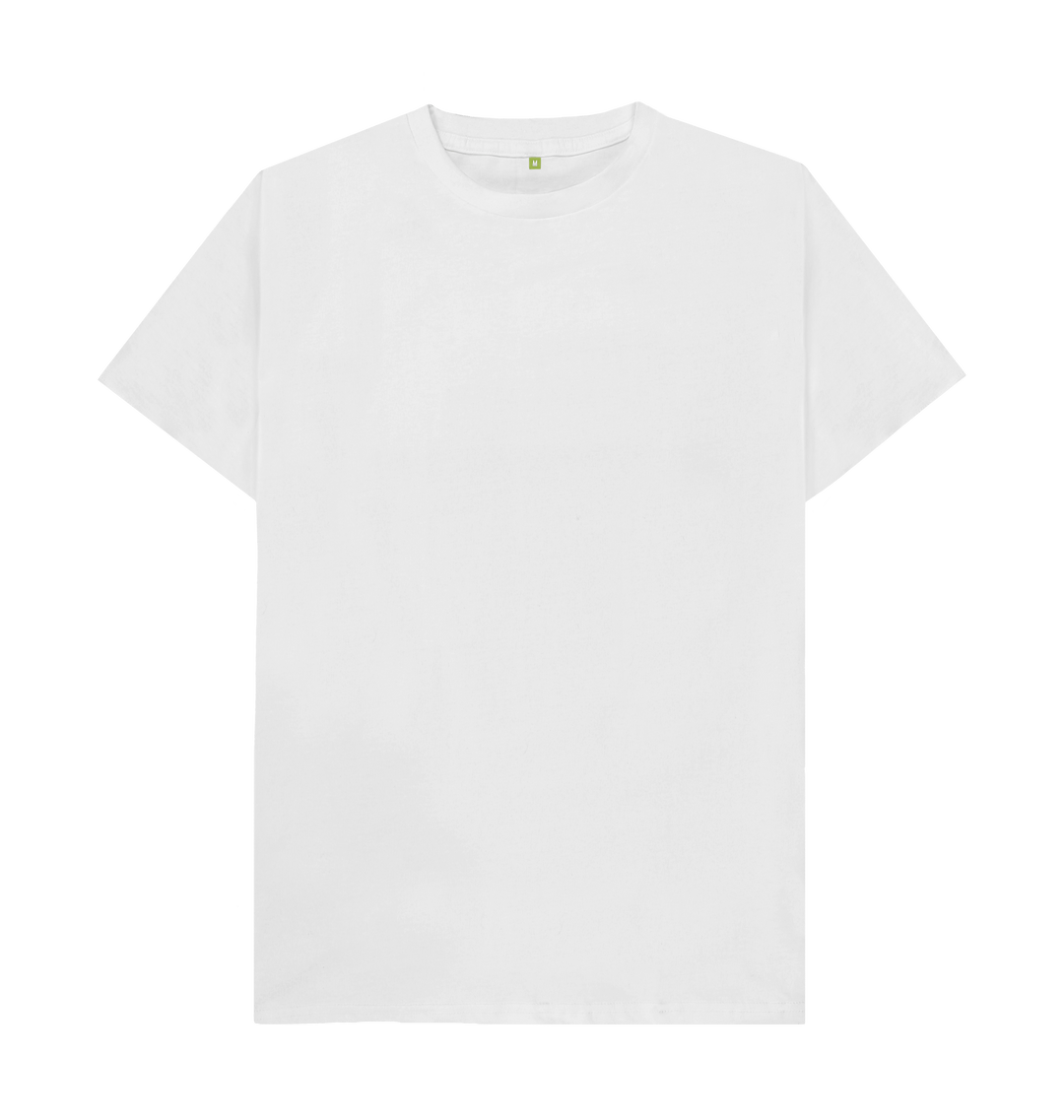 Plain white t shirt mens shop