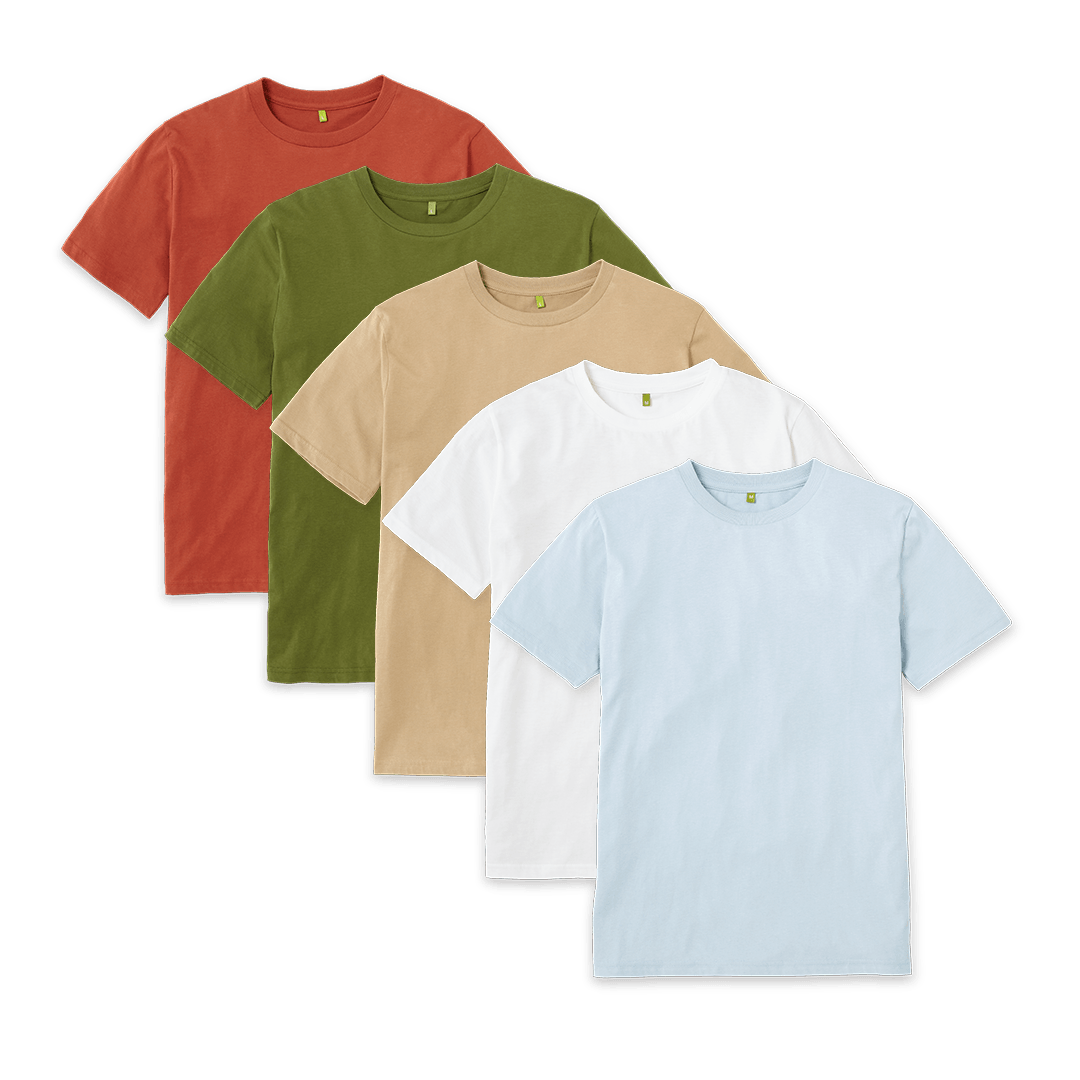 Organic Cotton T Shirts 5 Pack 7128