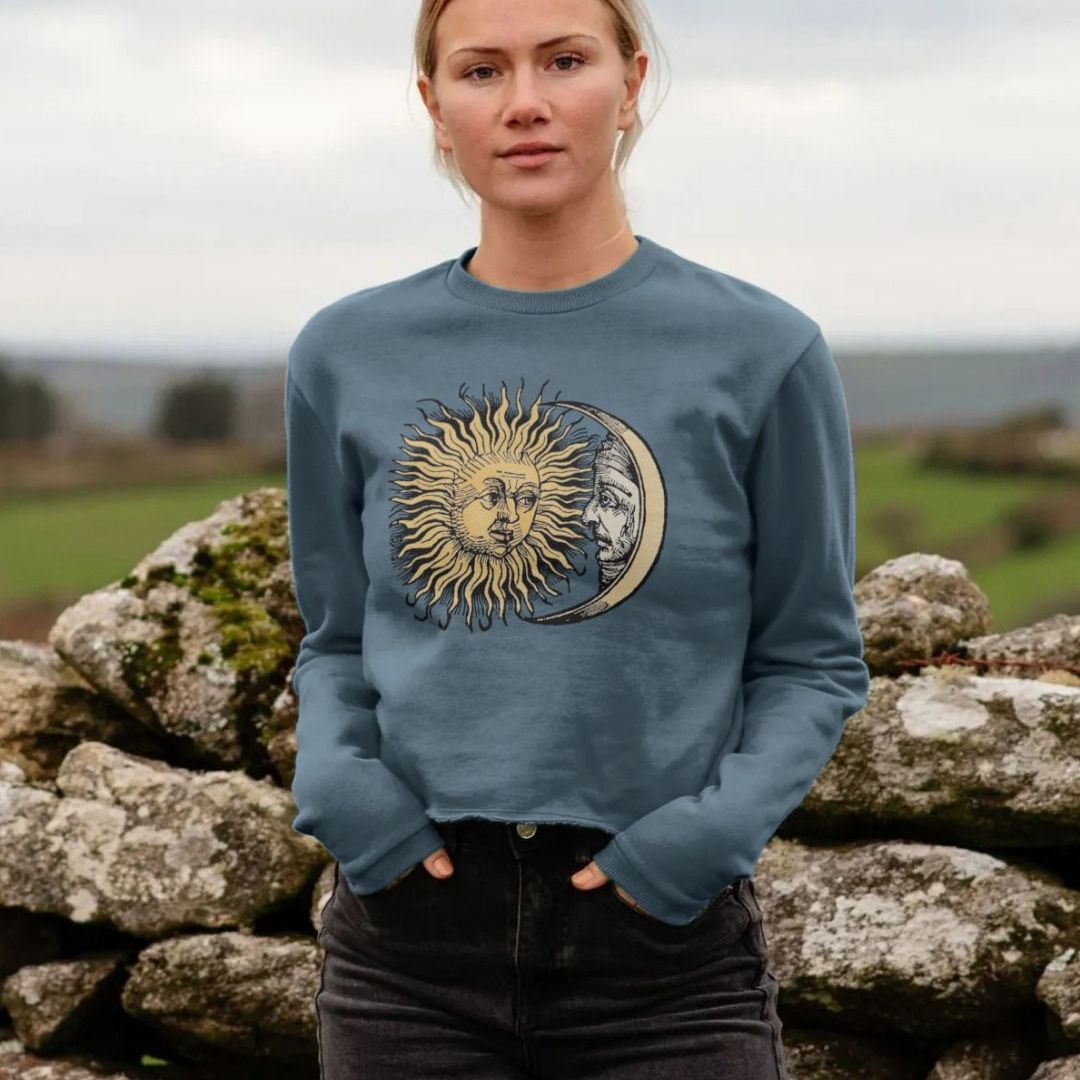 Crewneck Sweatshirt Sun And Moon Jumper Sun And Shoponline Moon Jumper