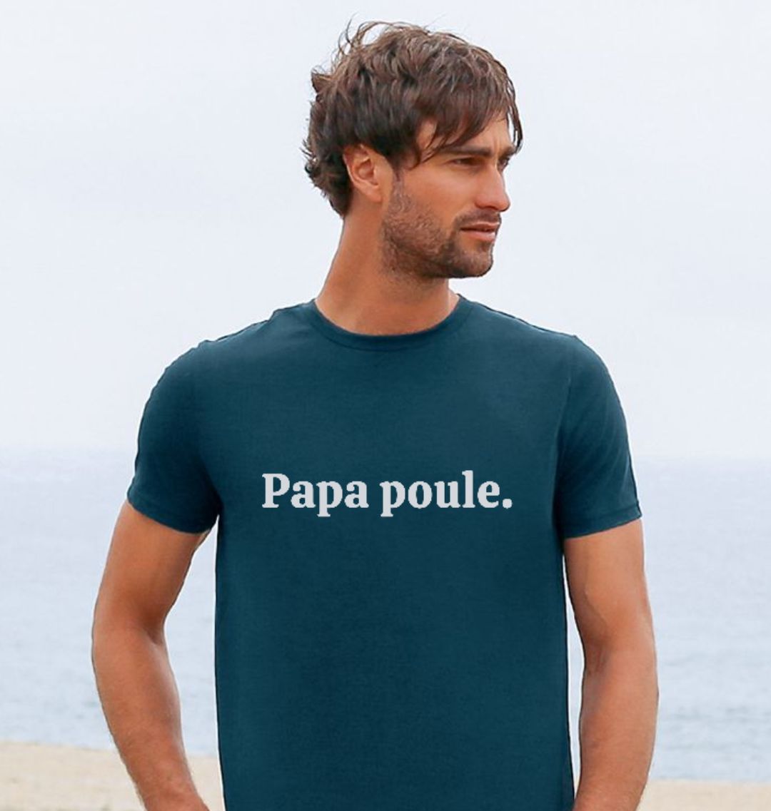 T shirt papy poule hot sale