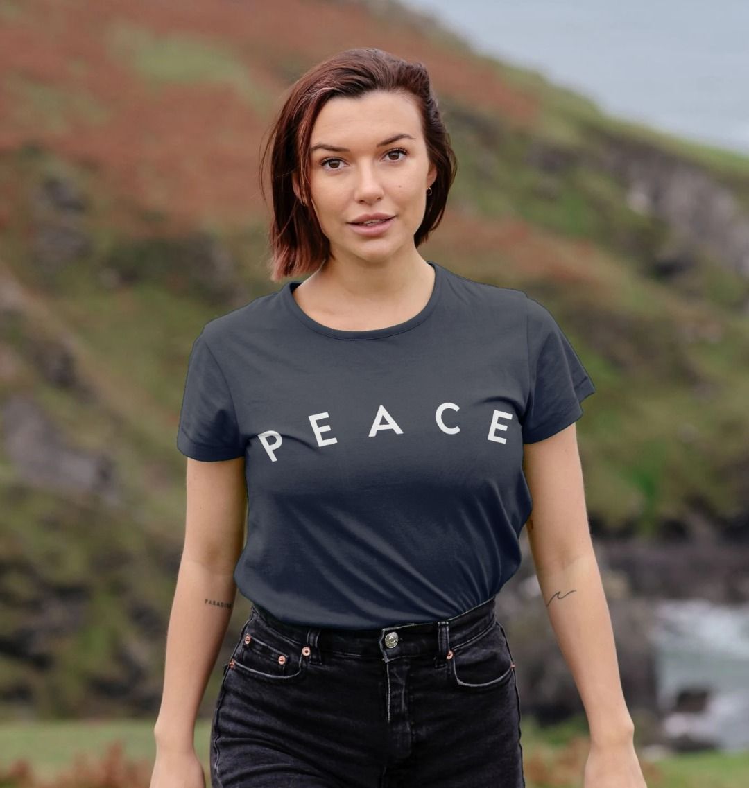 Peace sign outlet t shirt women's